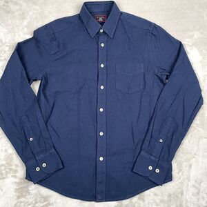 Untuckit Shirt Mens Small Sherwood Slim Fit Oxford Poplin Button Up Blue Adult